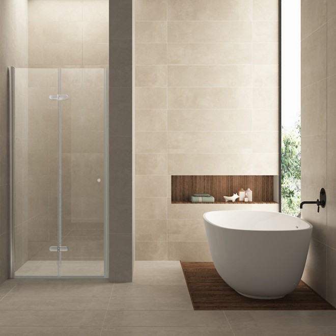Wiesbaden Maki Vouwbare Nisdeur 8mm Nano Helder Glas/Chroom